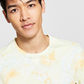Pijama masculino Sun + Stone com estampa tie-dye e estampa Sunburst, verde, tamanho XXG