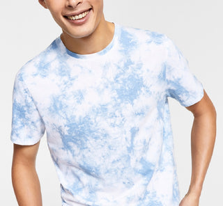 Pijama masculino Sun + Stone com estampa tie-dye, azul, tamanho grande