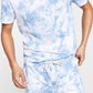 Pijama masculino Sun + Stone com estampa tie-dye, azul, tamanho grande