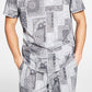Pijama masculino Sun + Stone Paisley cinza tamanho pequeno