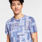 Pijama masculino Sun + Stone Paisley azul tamanho grande