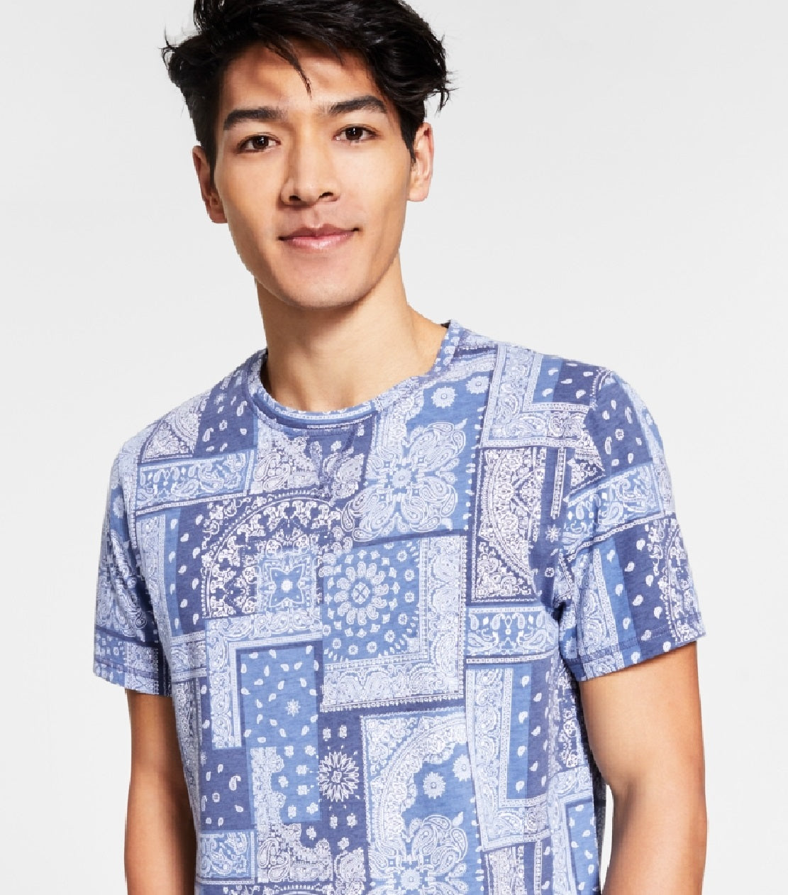 Pijama masculino Sun + Stone Paisley azul tamanho grande