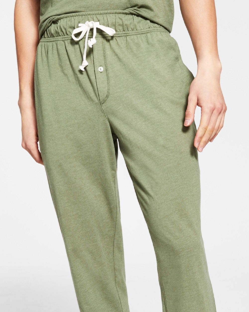 Calça de pijama masculina Sun + Stone Sunwashed Knit, verde, tamanho grande