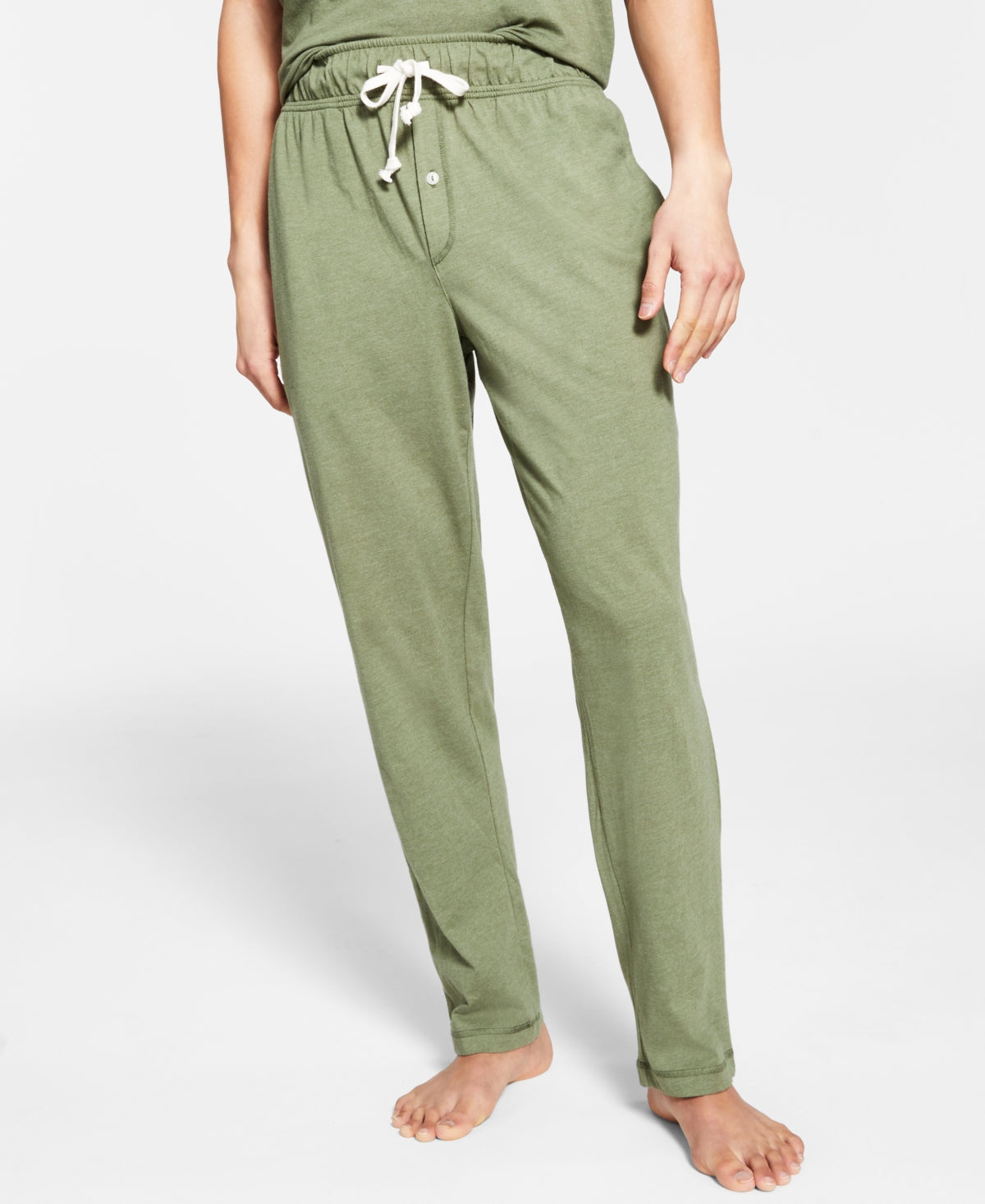 Calça de pijama masculina Sun + Stone Sunwashed Knit, verde, tamanho grande