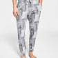 Calça de pijama masculina Sun + Stone Paisley Jogger cinza tamanho XX-G