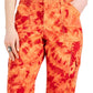 Calça Capri Bungee Estampada Feminina Estilo &amp; Co Vermelha Tamanho 10
