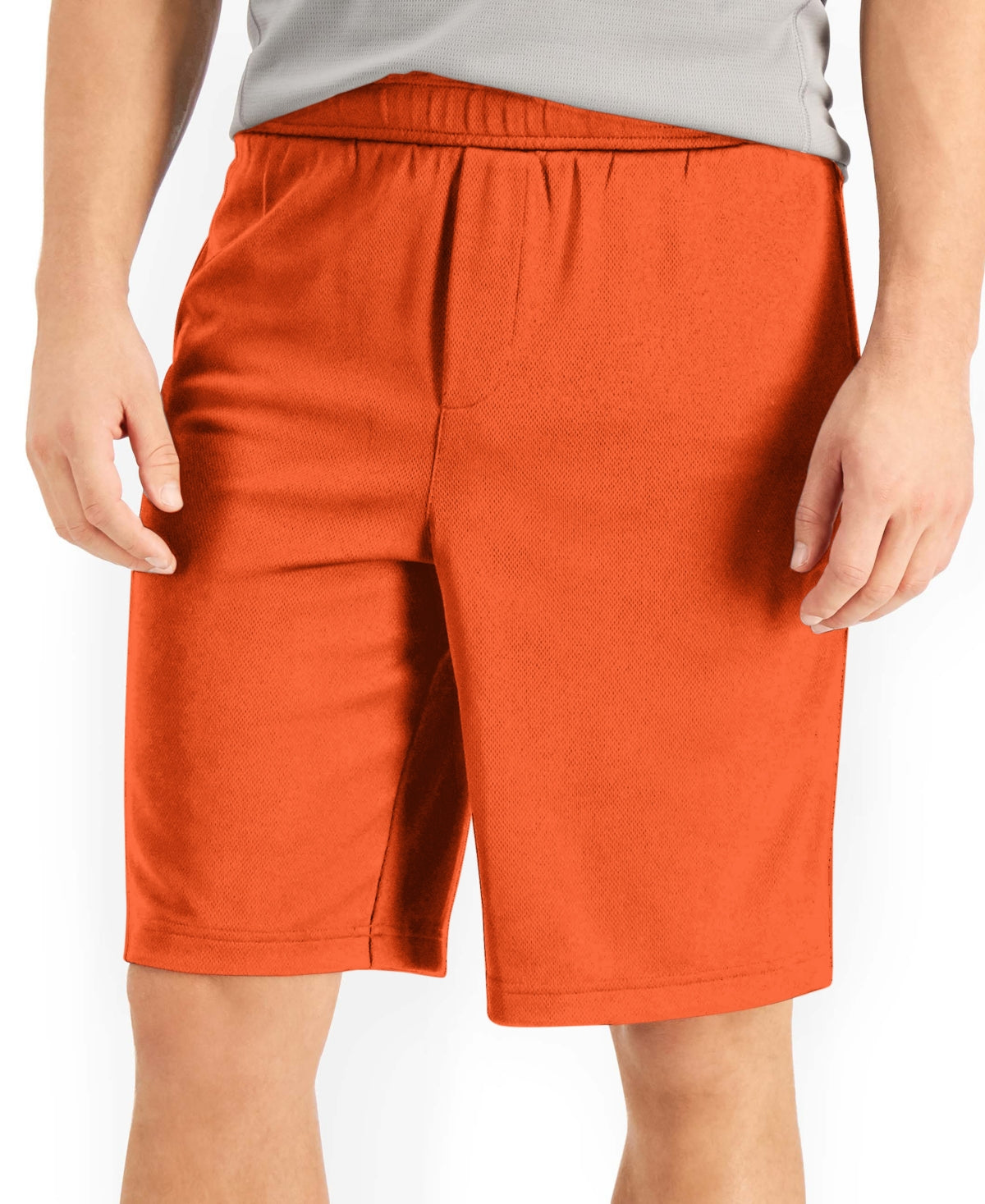 ID Ideology Shorts de malha masculino laranja tamanho pequeno