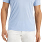 Camisa polo masculina Alfani com elastano e estampa sólida, azul, tamanho pequeno