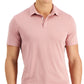 Camisa polo masculina Alfani com elastano e estampa de letras rosa, tamanho XX-G