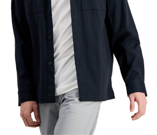 Camisa de sarja masculina Alfani preta tamanho XX-G