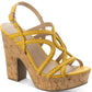 Sandálias femininas Sun + Stone Nadiya amarelas tamanho 9,5M
