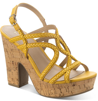 Sandálias femininas Sun + Stone Nadiya amarelas tamanho 9,5M