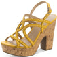 Sandálias femininas Sun + Stone Nadiya amarelas tamanho 9,5M
