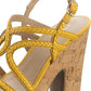 Sandálias femininas Sun + Stone Nadiya amarelas tamanho 9,5M