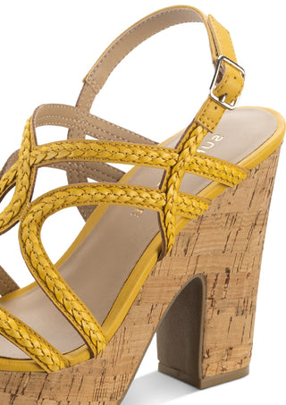 Sandálias femininas Sun + Stone Nadiya amarelas tamanho 9,5M