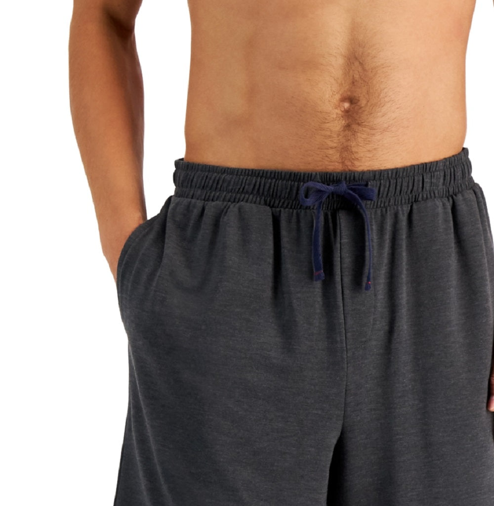 Club Room Shorts de pijama masculino de veludo liso cinza tamanho XG