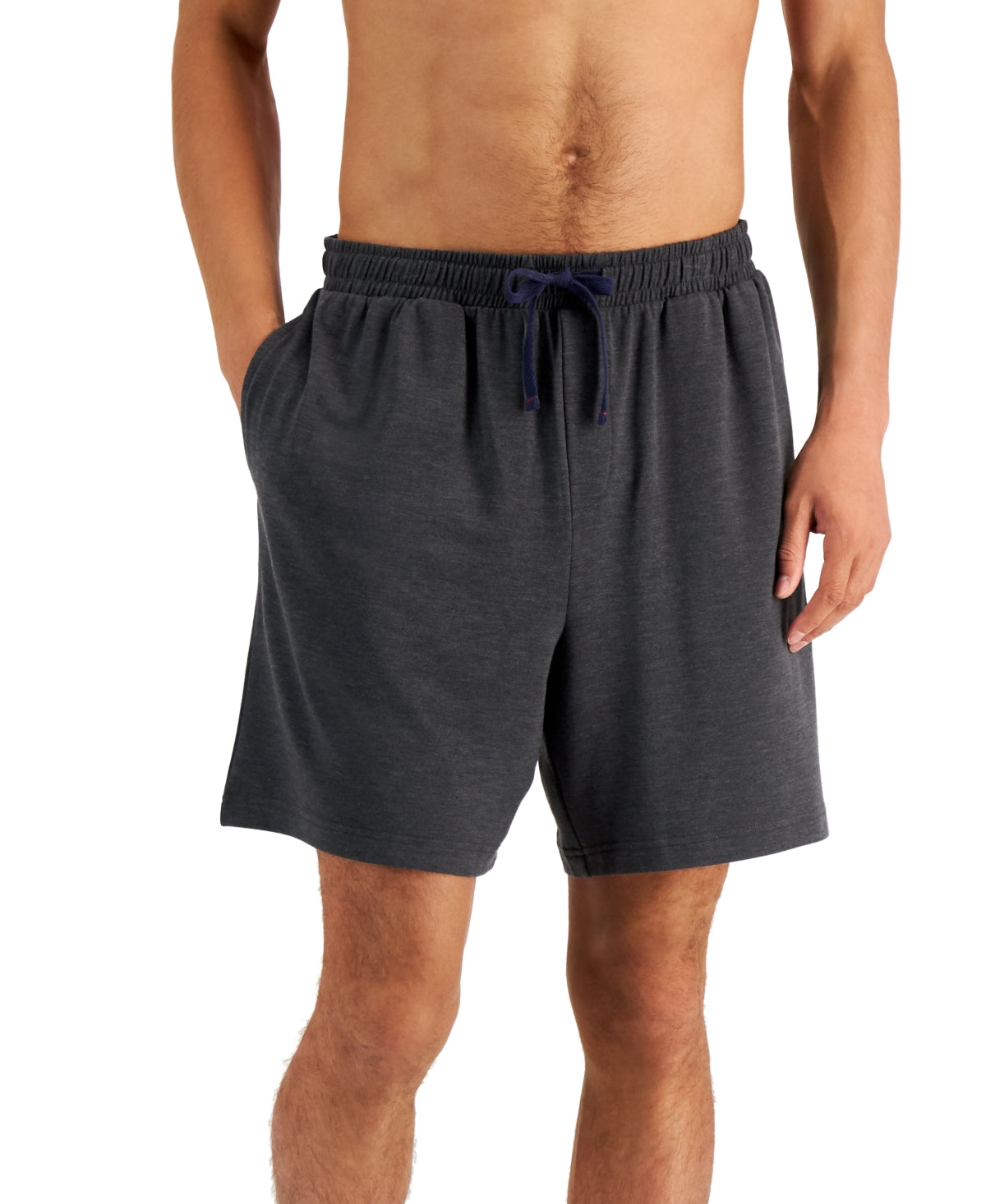 Club Room Shorts de pijama masculino de veludo liso cinza tamanho XG