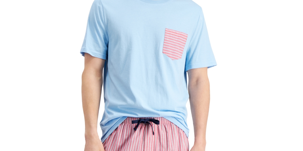 Conjunto de pijama masculino Club Room 2 peças vermelho tamanho pequeno