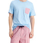 Conjunto de pijama masculino Club Room, 2 peças, vermelho, tamanho médio