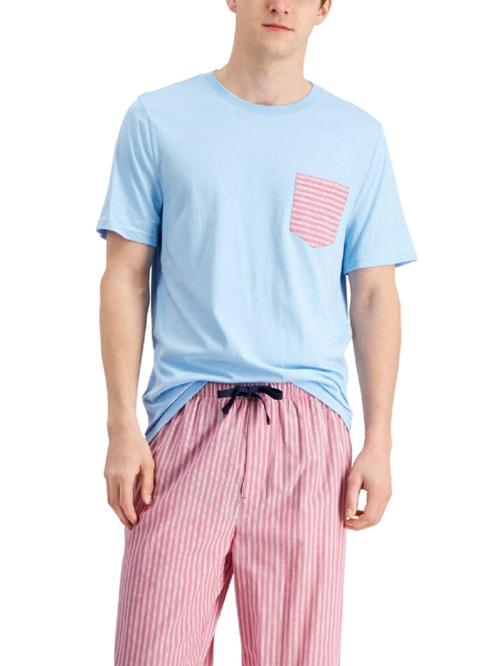 Conjunto de pijama masculino Club Room, 2 peças, vermelho, tamanho médio