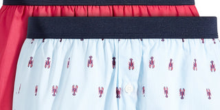 Club Room Masculino, pacote com 2 boxers, cor lagosta e liso, tamanho XX-G, azul