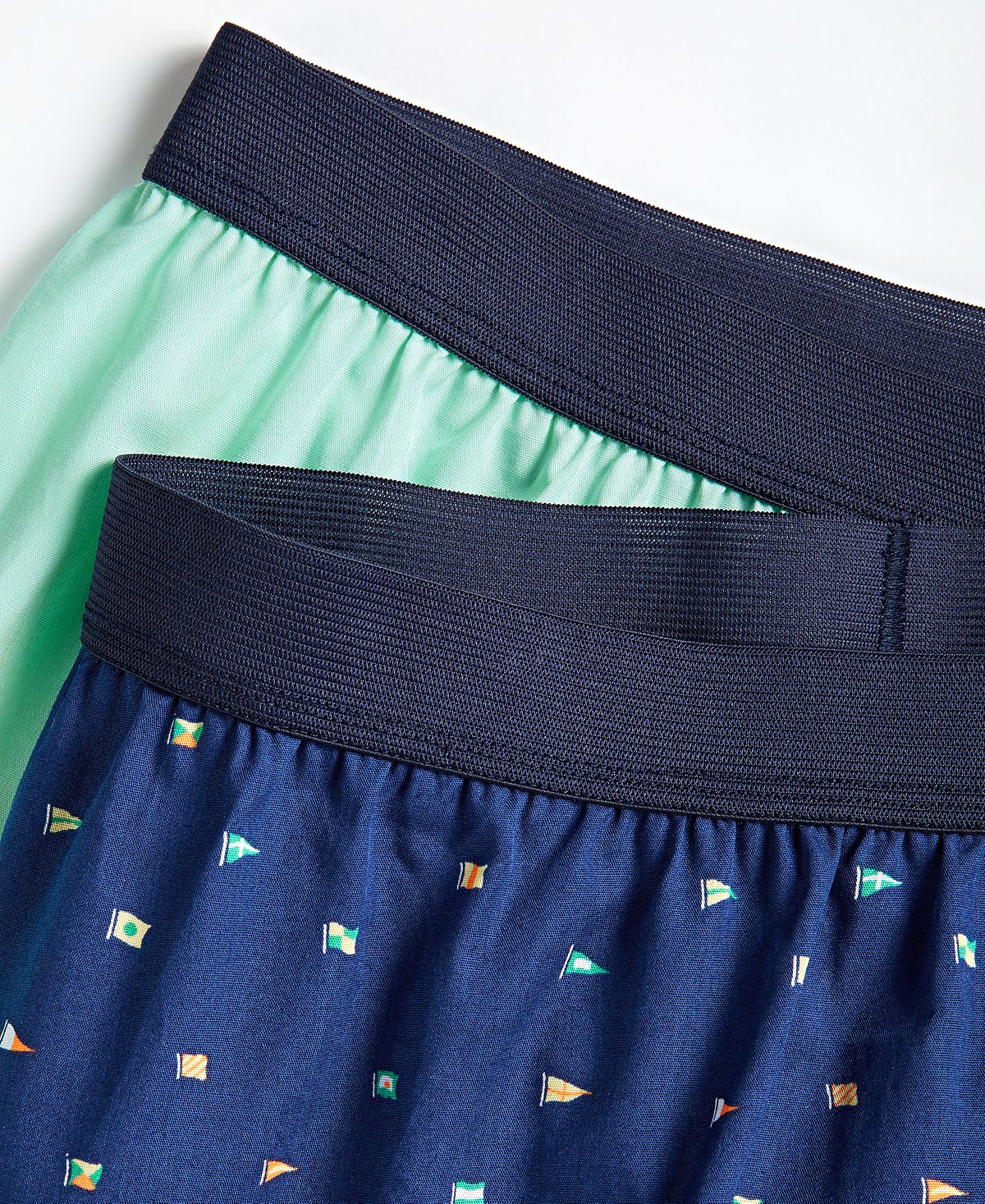 Club Room Masculino 2 unidades Boxer com Bandeira Náutica e Cor Sólida Azul Tamanho XX-G