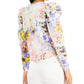 Blusa feminina com botões e amarração frontal, INC International Concepts, roxa, tamanho X-S
