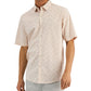 Camiseta masculina Alfani com estampa geométrica, branca, tamanho médio