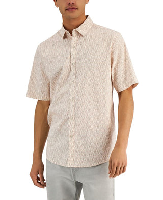 Alfani Men's Geometric PrinT-Shirt White Size Medium