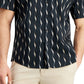 Camisa Alfani Masculina com Estampa Geométrica Sand Wave Preta Tamanho X-G
