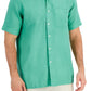 Camisa de linho masculina Club Room, verde, tamanho pequeno