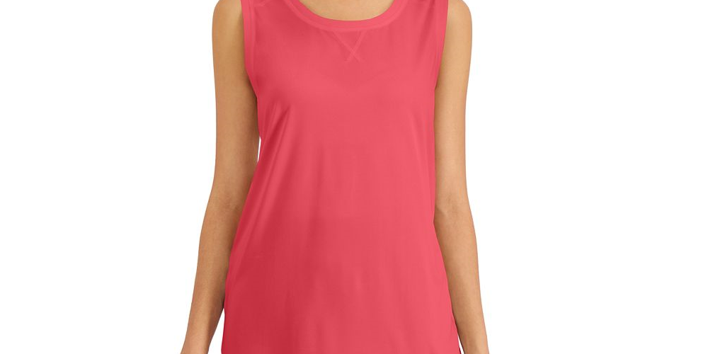 Regata túnica feminina Karen Scott laranja tamanho extragrande