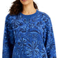 Blusa de lã Ojai Blooms Karen Scott feminina, roxa, tamanho pequeno