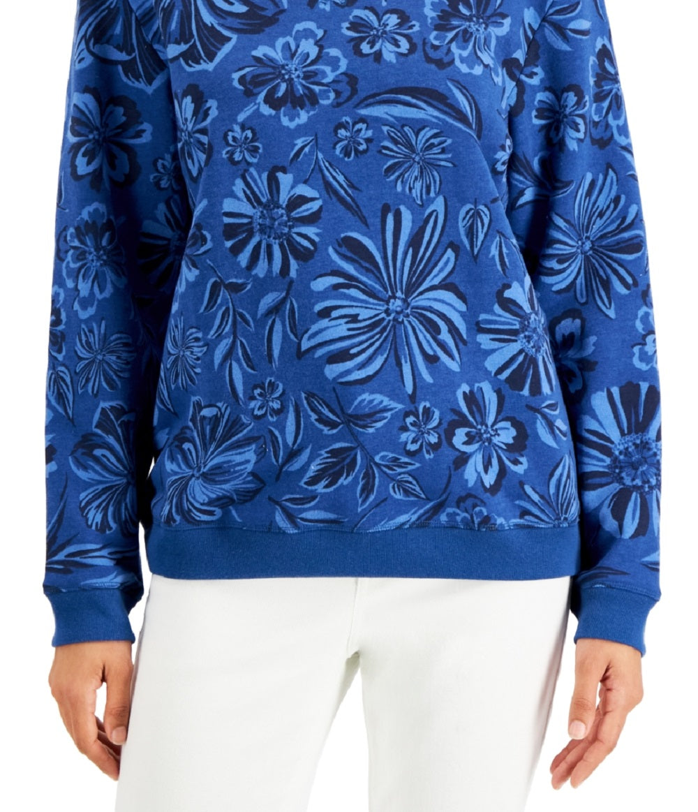 Blusa de lã Ojai Blooms Karen Scott feminina, roxa, tamanho pequeno