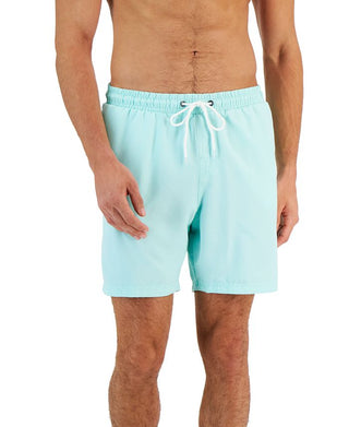 Calção de banho masculino Club Room Quick Dry Performance Solid 7, verde, tamanho XX-G