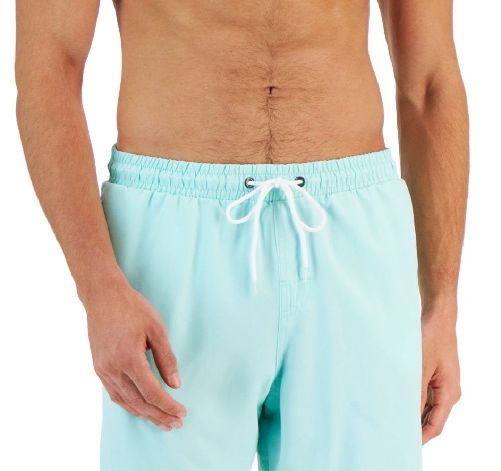 Calção de banho masculino Club Room Quick Dry Performance Solid 7, verde, tamanho XX-G