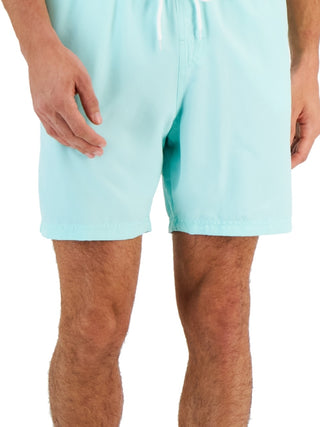 Calção de banho masculino Club Room Quick Dry Performance Solid 7, verde, tamanho XX-G