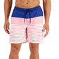 Calção de banho masculino Club Room Sporty Stripes 7, azul, tamanho XX-G