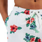 Calção de banho masculino com estampa floral Club Room, tamanho XX-G, branco, 7 peças