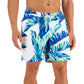 Calção de banho masculino Club Room Tropical Leaves 7, branco, tamanho XX-G