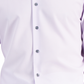 Camisa social masculina Alfani Slim Fit com estampa geométrica elástica em 4 direções, roxa, tamanho 34x35