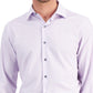 Camisa social masculina Alfani Slim Fit com estampa geométrica elástica em 4 direções, roxa, tamanho 32x33