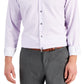 Camisa social masculina Alfani Slim Fit com estampa geométrica elástica em 4 direções, roxa, tamanho 32x33
