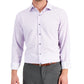 Camisa social masculina Alfani Slim Fit com estampa geométrica elástica em 4 direções, roxa, tamanho 34x35