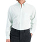 Camisa social masculina Club Room Regular Fit Traveler, verde, tamanho 18x34x35
