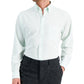 Camisa social masculina Club Room Regular Fit Traveler, verde, tamanho 18x34x35