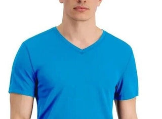 Camiseta masculina ID Ideology Birdseye Mesh com decote em V, azul, tamanho extragrande