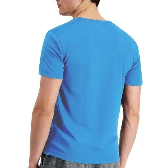 Camiseta masculina ID Ideology Birdseye Mesh com decote em V, azul, tamanho extragrande