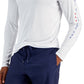 Rash Guard masculino com estampa de manga comprida Club Room, branco, tamanho médio
