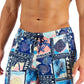 Calção de banho masculino Club Room Tropical Vintage Collage 7, azul, tamanho XX-G